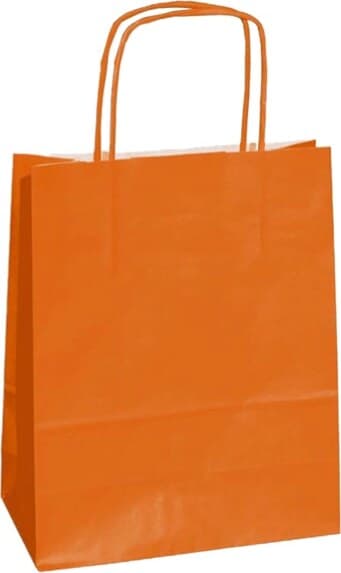 Shoppers in carta - maniglie cordino - arancio - 26 x 11 x 34 5cm - conf. 25 shoppers Casa e cucina/Hobby creativi/Articoli per confezioni regalo/Sacchetti da regalo Eurocartuccia - Pavullo, Commerciovirtuoso.it