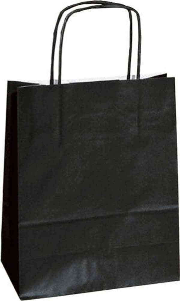 Shoppers in carta - maniglie cordino - nero - 14 x 9 x 20cm - conf. 25 shoppers Casa e cucina/Hobby creativi/Articoli per confezioni regalo/Sacchetti da regalo Eurocartuccia - Pavullo, Commerciovirtuoso.it