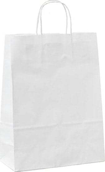 Shoppers in carta - maniglie in cordino - 18 x 8 x 24 cm - bianco neutro - Mainetti Bags - conf. 25 pezzi Commercio Industria e Scienza/Forniture per imballaggio e spedizione/Scatole buste e tubi per spedizione/Buste per spedizione/Buste commerciali Eurocartuccia - Pavullo, Commerciovirtuoso.it