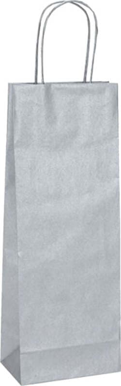 Shoppers portabottiglie - carta biokraft - 14 x 9 x 38 cm - argento - Mainetti Bags - conf. 20 pezzi Casa e cucina/Hobby creativi/Articoli per confezioni regalo/Sacchetti da regalo Eurocartuccia - Pavullo, Commerciovirtuoso.it