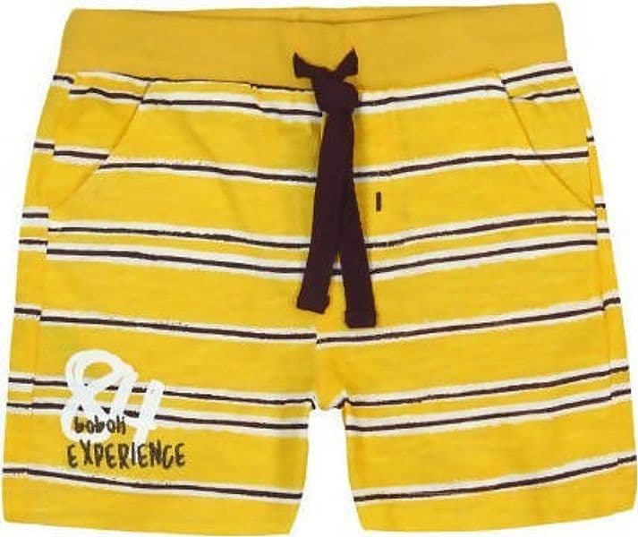 Shorts Bermuda Pantaloni Corti Bambino 100% Cotone Gialli a Righe Pantaloncini Corti Estivi Bambino Estate con Elastico in Vita pantaloncino baby maschio Piccole Canaglie - Tropea, Commerciovirtuoso.it