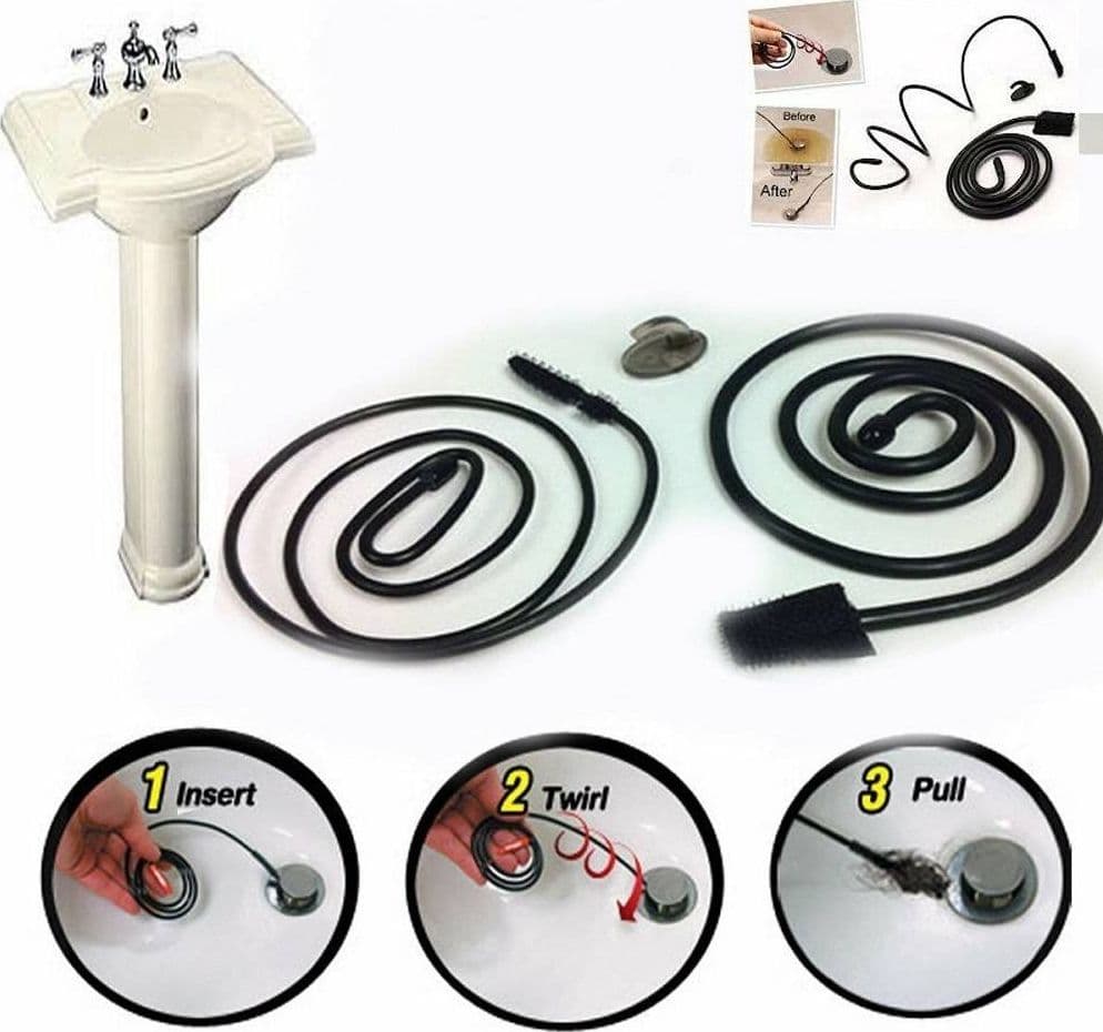 SINK SNAKE FILO FILI STURA LAVANDINO PULISCI TUBI CAVO TUBO STURA BAGNO CUCINA