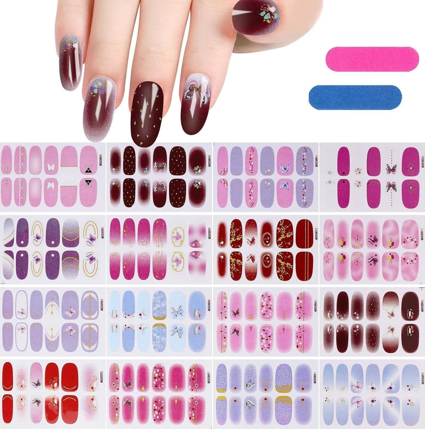 SMALTO ADESIVO PER UNGHIE NAIL ART STICKERS DECORAZIONI MANICURE SET DA 24 PEZZI in Adesivi e decalcomanie Trade Shop italia - Napoli, commercioVirtuoso.it