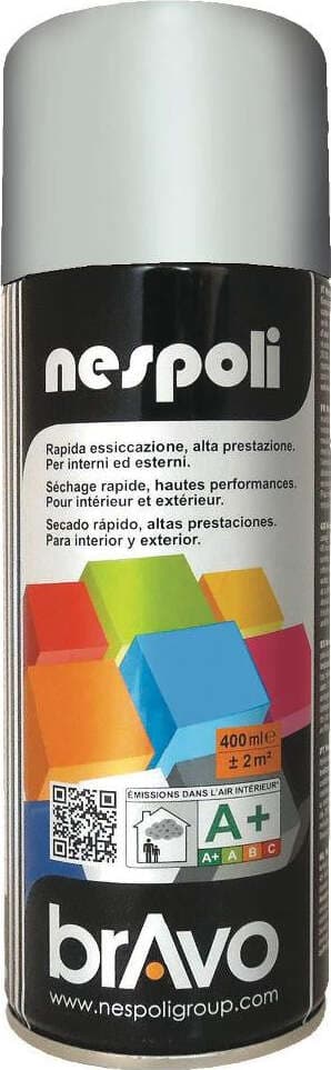 Smalto-spray-lucido-Nespoli-BRAVO-Grigio-chiaro-ral-703-400-ml