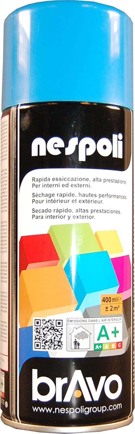 Smalto spray Nespoli Bravo Azzurro Luce bomboletta 400 ml Fai da te/Pitture trattamenti per pareti e utensili/Vernice e fondo/Vernice a spray Scontolo.net - Potenza, Commerciovirtuoso.it