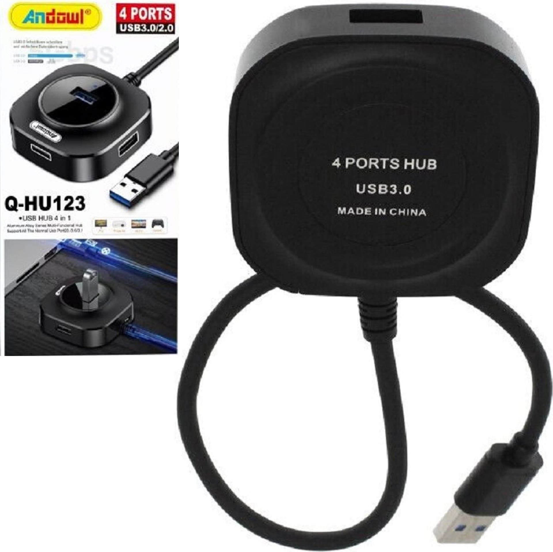 Smart Hub Usb 4 In 1 Con 4 Porte Usb 3.0/2.0 Q-hu123 Telefoni Computer Notebook Elettronica/Informatica/Accessori/USB Hub Trade Shop italia - Napoli, Commerciovirtuoso.it