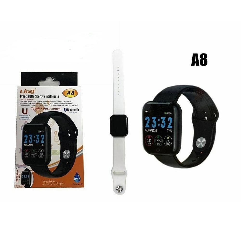 Smartwatch Orologio Contapassi Smart Sport Bracciale Sportivo Bluetooth Linq A8 Elettronica e telefonia > Telefonia Fissa e Mobile > Smartwatch Trade Shop italia - Napoli, Commerciovirtuoso.it
