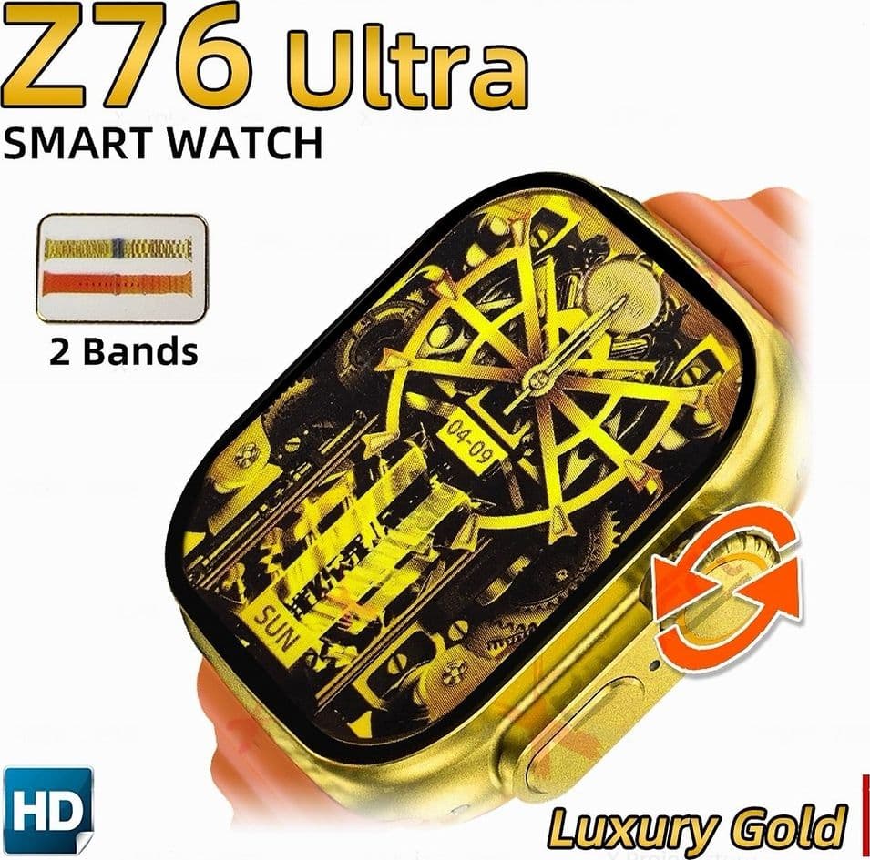 SMARTWATCH OROLOGIO INTELLIGENTE 49MM LUXURY GOLD WATCH BT5.0 WIRELESS Z76 ULTRA in Smartwatch Trade Shop italia - Napoli, commercioVirtuoso.it