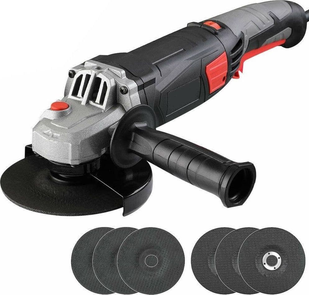 Smerigliatrice-Angolare-1200w-Flex-Frullino-125mm-Velocita-Regolabile-6-Dischi