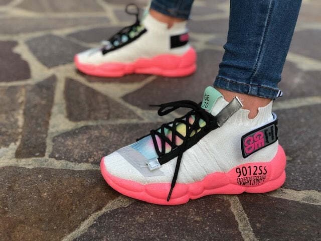 Sneaker Calzino 5th Avenue Lt Grey/ Pink in Sneaker casual Calzature Durello - Agna, commercioVirtuoso.it
