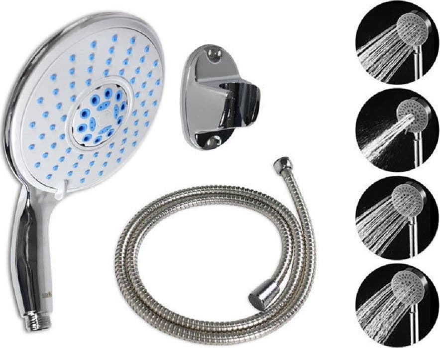 Soffione Con Tubo Flessibile 1,8m Con Supporto Muro Doccetta Doccia Bagno 52054 Casa, arredamento e bricolage > Soffioni Doccia Trade Shop italia - Napoli, Commerciovirtuoso.it