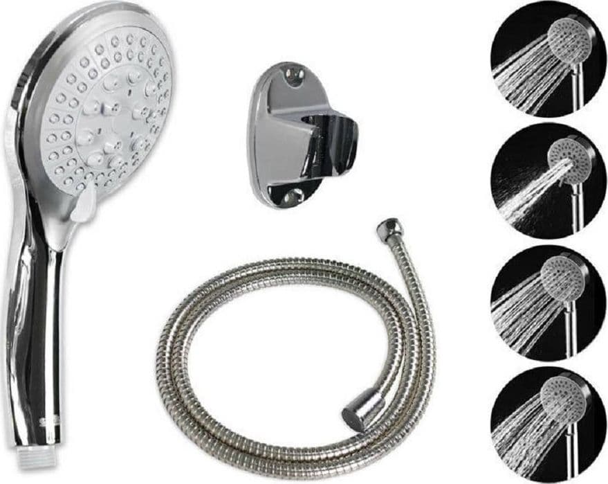 Soffione Con Tubo Flessibile 1,8mt Doccetta Telefono Supporto Muro Grigio 52048 Casa, arredamento e bricolage > Soffioni Doccia Trade Shop italia - Napoli, Commerciovirtuoso.it