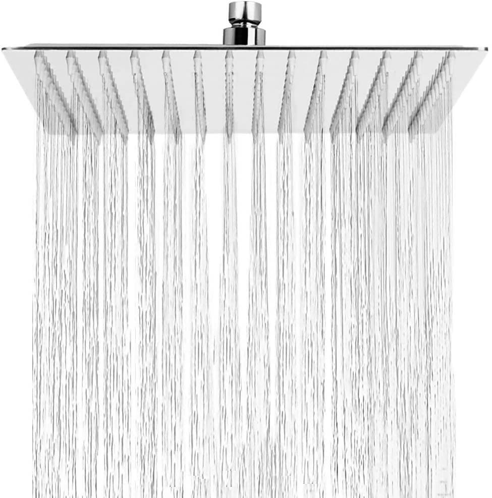 Soffione Doccia a Pioggia Quadrato Cromato Soffione Doccia Abs 1 Getto Serie Plain 300 X 300 X 10 Mm Soffione Soffitto Getto Fisso Design Moderno Arca Concept in Docce fisse Arca Concept - Brescia, commercioVirtuoso.it