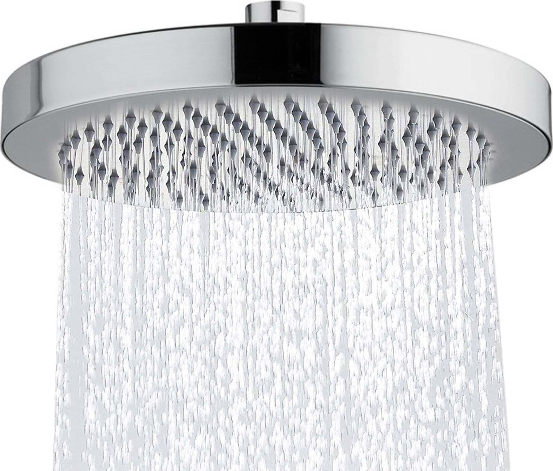 Soffione Doccia Fisso Ottone Cromato 1 Getto Soffione Rotondo Design Moderno Doccia Fissa Abs 1 Getto Soffione Parete O Soffitto Serie Geneva Ø 200 X 18 Mm Arca Concept in Docce fisse Arca Concept - Brescia, commercioVirtuoso.it