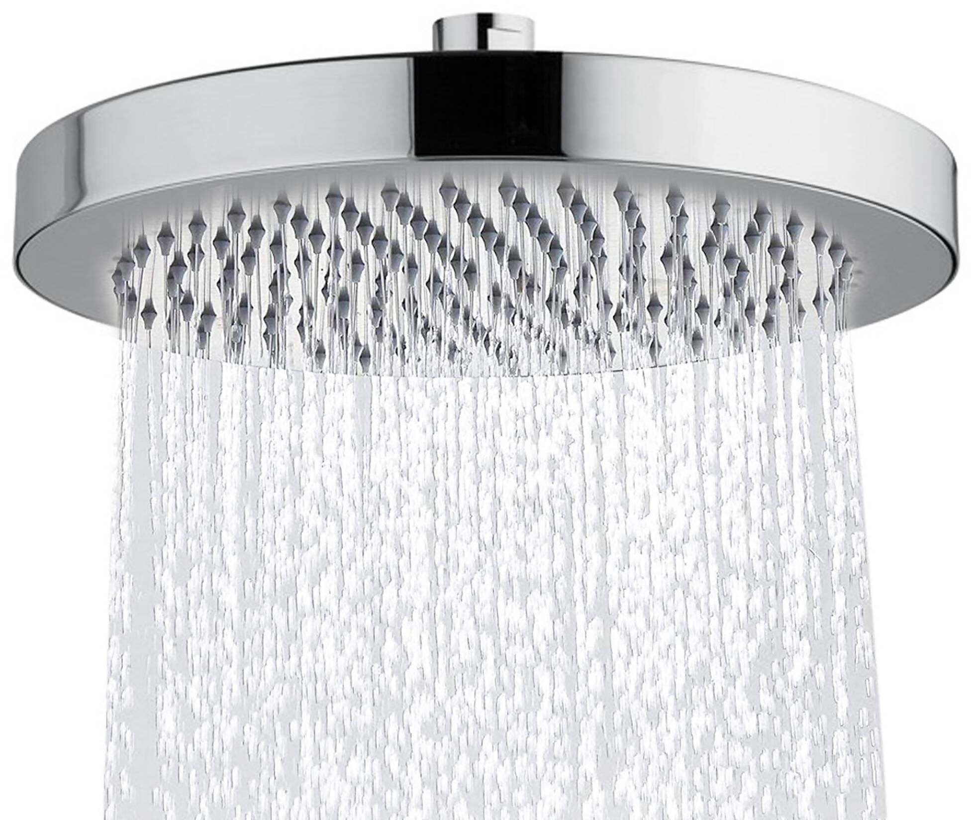 Soffione Doccia Fisso Ottone Cromato 1 Getto Soffione Rotondo Design Moderno Doccia Fissa Abs 1 Getto Soffione Parete O Soffitto Serie Geneva Ø 200 X 18 Mm Arca Concept in Docce fisse Arca Concept - Brescia, commercioVirtuoso.it