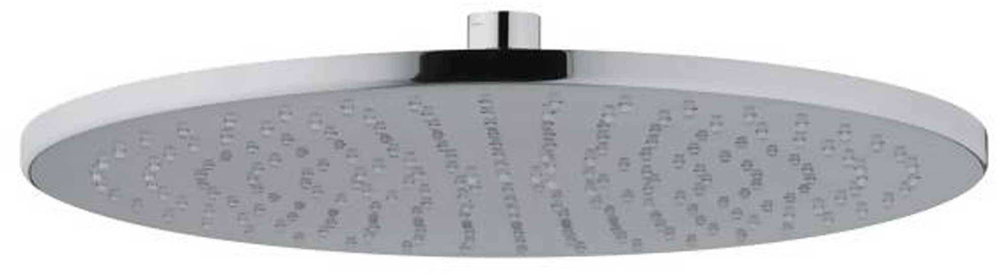 Soffione Doccia In Abs Cromato 1 Getto Anticalcare Serie Plain Design Moderno Forma Tonda Grande Diametro 250 Mm Spessore 12 Mm Connessione 1/2" F in Docce fisse Arca Concept - Brescia, commercioVirtuoso.it