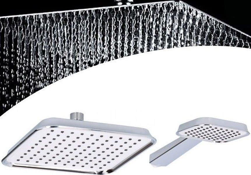 SOFFIONE DOCCIA QUADRATO 20X20CM CON MISCELATORE DOCCETTA QUADRATA IN ABS CROMO Fai da te/Attrezzature per cucine e bagni/Attrezzature per bagni/Docce e componenti doccia/Filtri supporti e soffioni doccia/Docce fisse Trade Shop italia - Napoli, Commerciovirtuoso.it