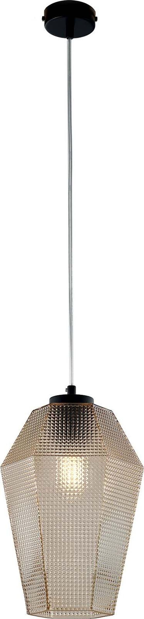 Sospensione-1-Luce-Prisma-In-Ferro-Laccato-Bianco-E-Vetro-Ambra