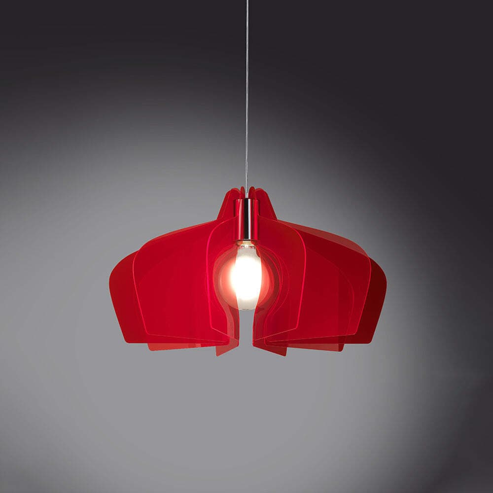 Sospensione-Bellatrix-1-Luce-In-Metacrilato-Rosso-Fluorescente-Space-Collection