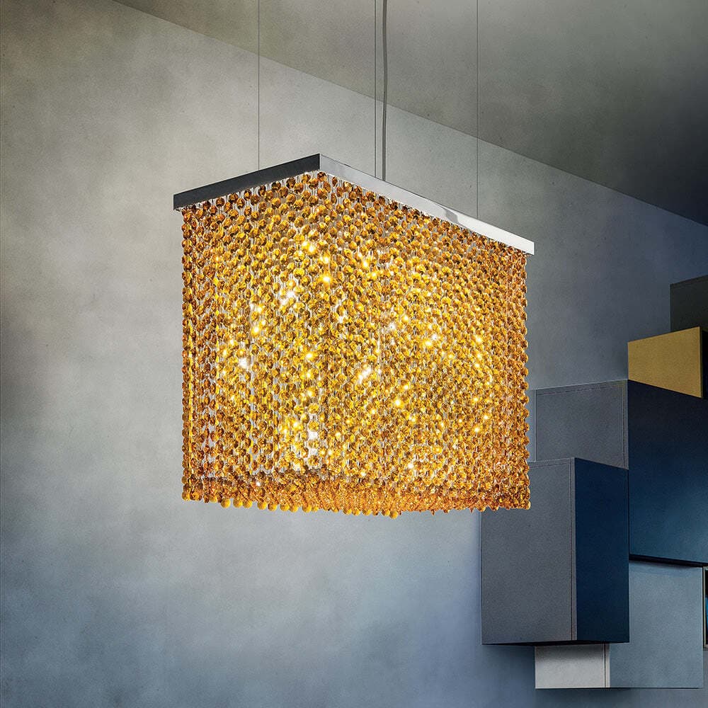 Sospensione-Classica-Cubo-Metallo-Ambra-E-Cromo-Lucido-1-Luce