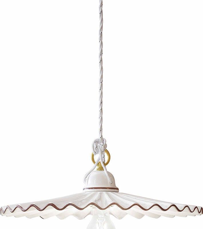 Sospensione-Classica-L'Aquila-Ottone-E-Ceramica-Decorato-Diam.-41Cm-1-Luce-E27