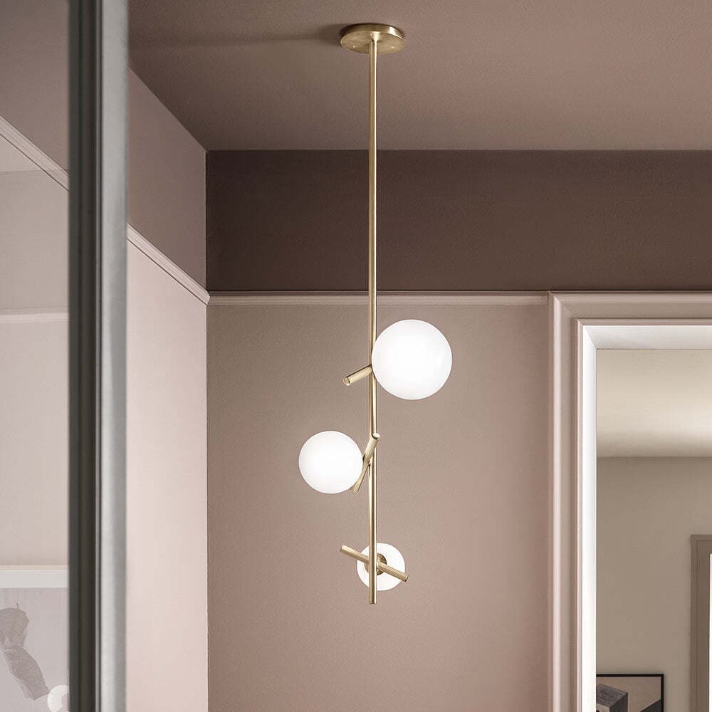 Sospensione-Classica-Posy-Metallo-Rame-Vetro-3-Luci