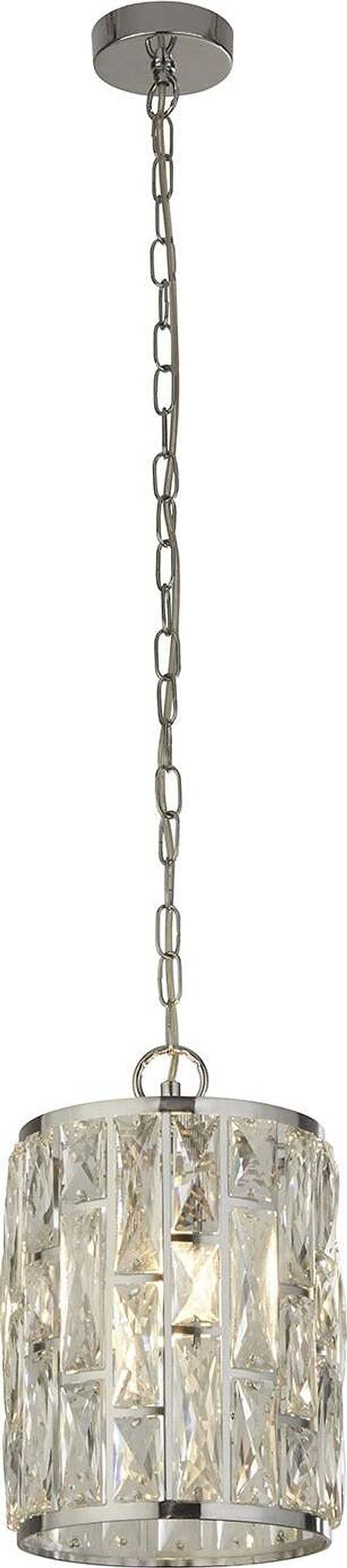 Sospensione-Classico-Gioiello-Acciaio-Cromo-Vetro-Trasparente-1-Luce-E27