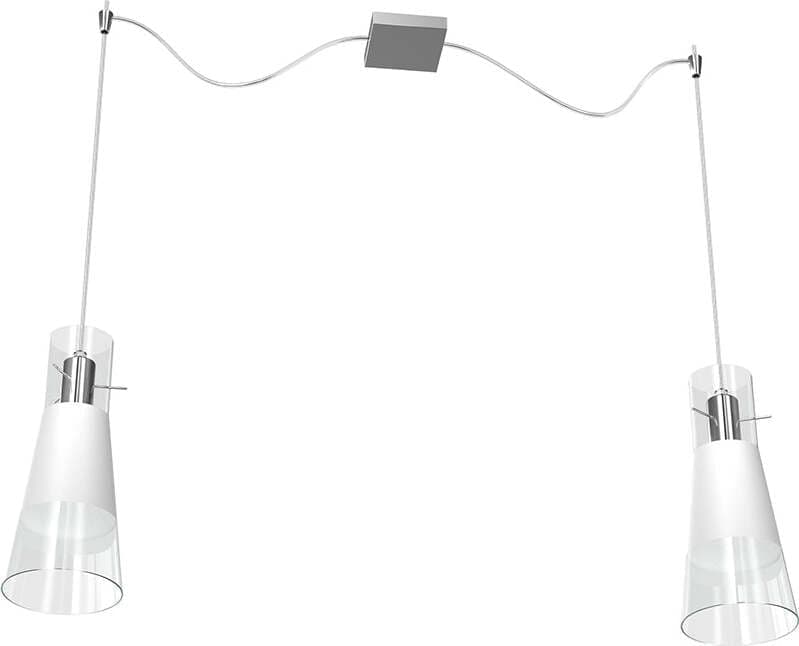 Sospensione-Contemp-Decentratori-Cone-Metallo-Cromo-Vetro-Satinato-2-Luci-E27