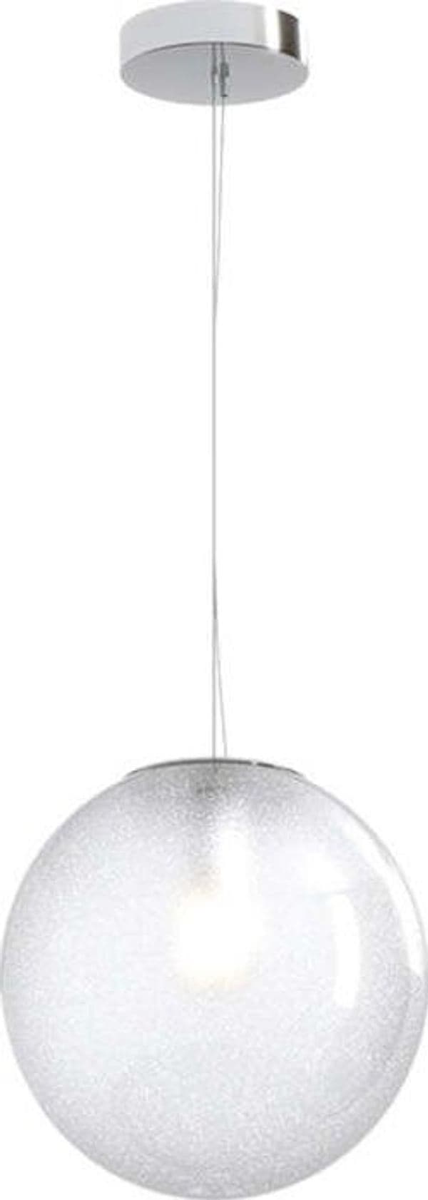 Sospensione-Contemp-Glitter-Metallo-Cromo-Vetro-Soffiato-Trasp-1-Luce-E27-25Cm
