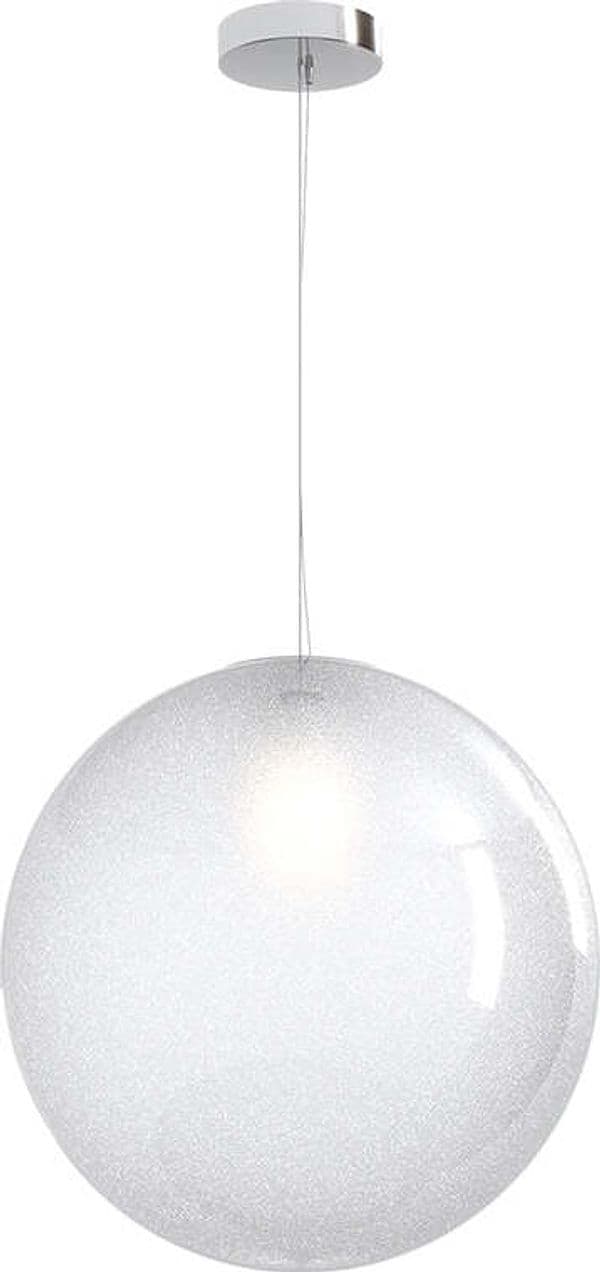Sospensione-Contemp-Glitter-Metallo-Cromo-Vetro-Soffiato-Trasp-1-Luce-E27-40Cm