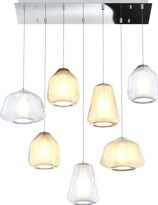 Sospensione-Contemp-Rett-Double-Skin-Metallo-Cromo-Vetro-Mix-Trasp-Ambra-7-Luci
