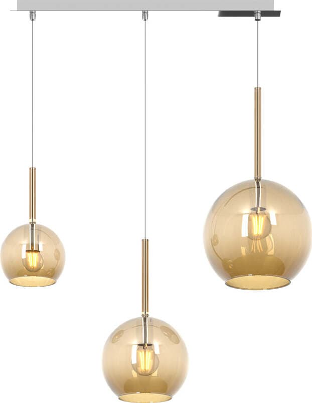 Sospensione-Contemp.-Rett.-Future-Metallo-Cromo-Vetro-Ambra-3-Luci-E27