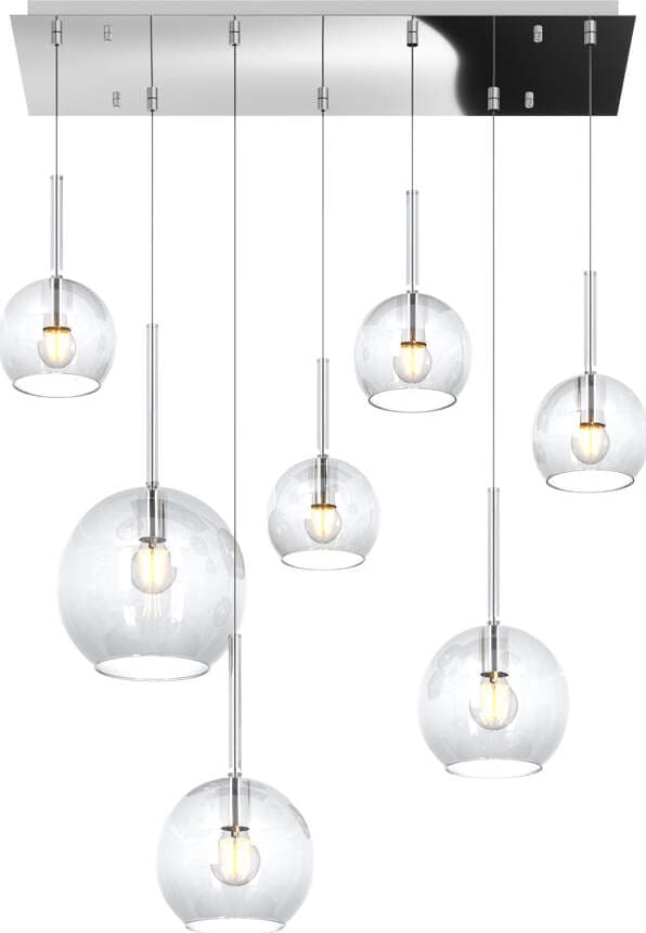 Sospensione-Contemp.-Rett.-Future-Metallo-Cromo-Vetro-Trasparente-7-Luci-E27