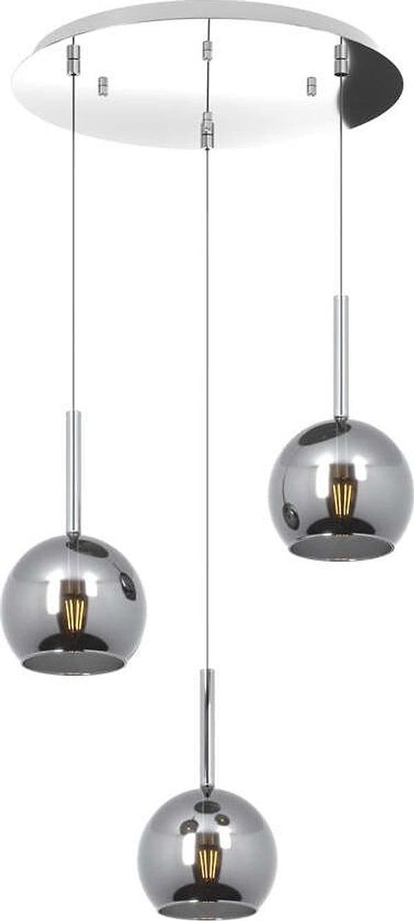 Sospensione-Contemp.-Rosone-Tondo-Future-Met.-Cromo-Vetro-Cromo-3-Luci-E27-D42Cm