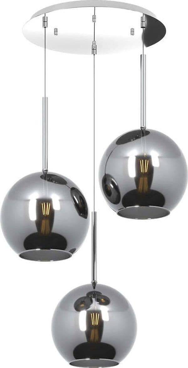 Sospensione-Contemp.-Rosone-Tondo-Future-Met.-Cromo-Vetro-Cromo-3-Luci-E27-D52Cm
