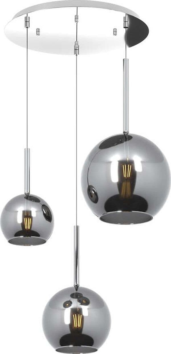 Sospensione-Contemp.-Rosone-Tondo-Future-Metallo-Cromo-Vetro-Cromo-3-Luci-E27