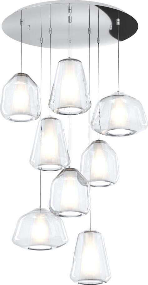 Sospensione-Contemp-Tonda-Double-Skin-Metallo-Cromoe-Vetro-Mix-Trasp-8-Luci-E27