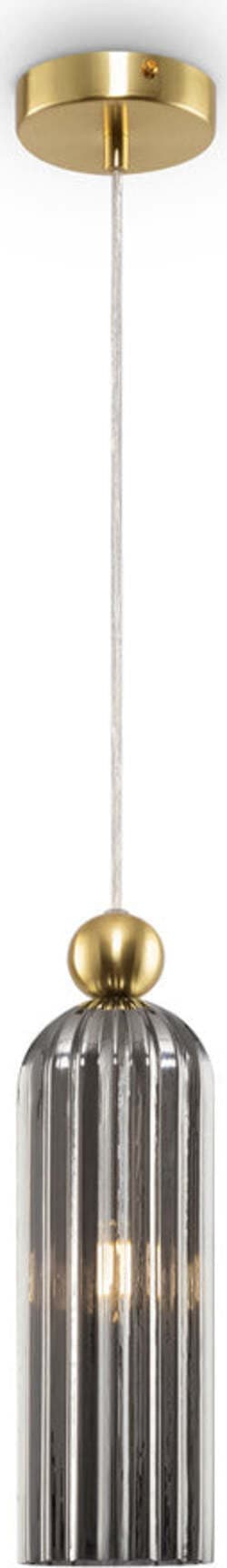 Sospensione-Contemporanea-Antic-Metallo-Oro-1-Luci-Diffusore-In-Vetro-Grigio