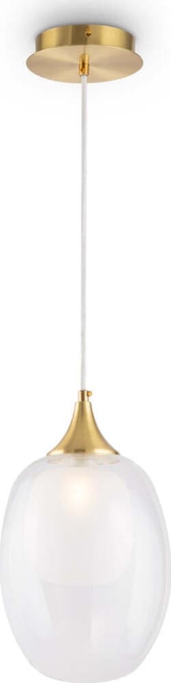 Sospensione-Contemporanea-Aura-Struttura-Metallo-Ottone-1-Luce-Diffusore-Vetro