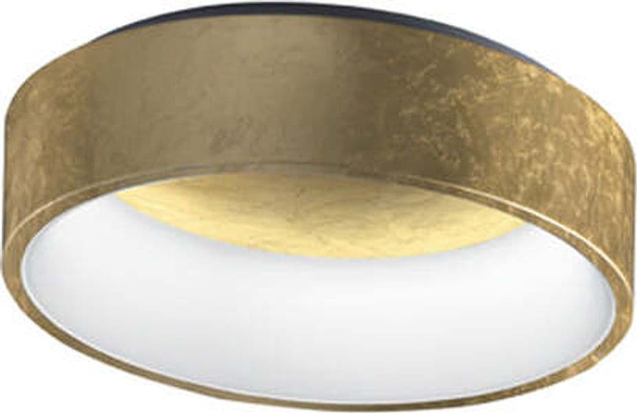 Sospensione-Contemporanea-Aurora-Metallo-Foglia-Oro-Led-27W