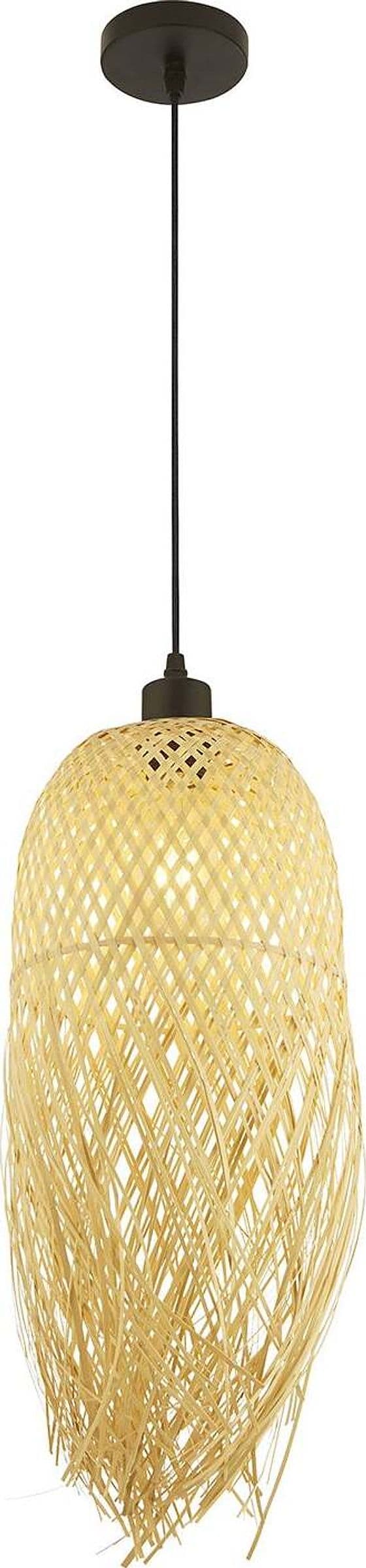 Sospensione-Contemporanea-Bali-Legno-Nero-Marrone-1-Luce-E27