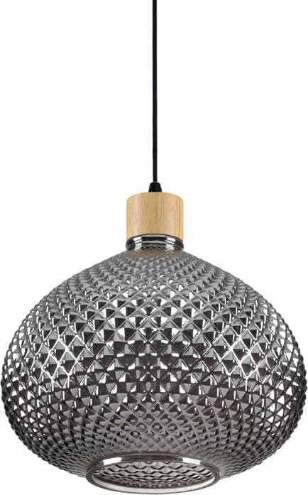 Sospensione-Contemporanea-Bergen-3-Vetro-Fumè-1-Luce-E27