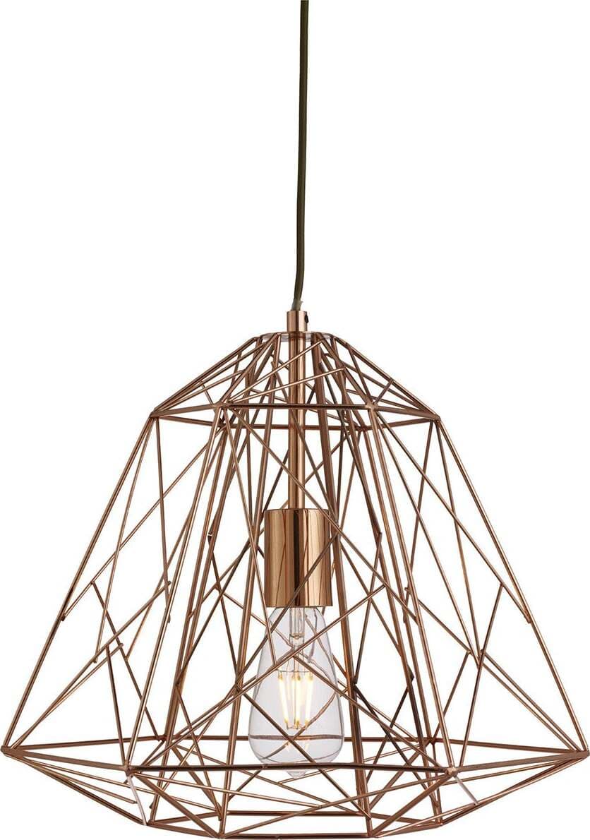 Sospensione-Contemporanea-Cage-Geometrica-Acciaio-Rame-1-Luce-E27