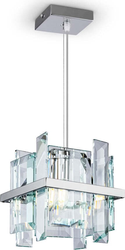 Sospensione-Contemporanea-Cerezo-Metallo-Cromo-1-Luce-Diffusore-Cristallo