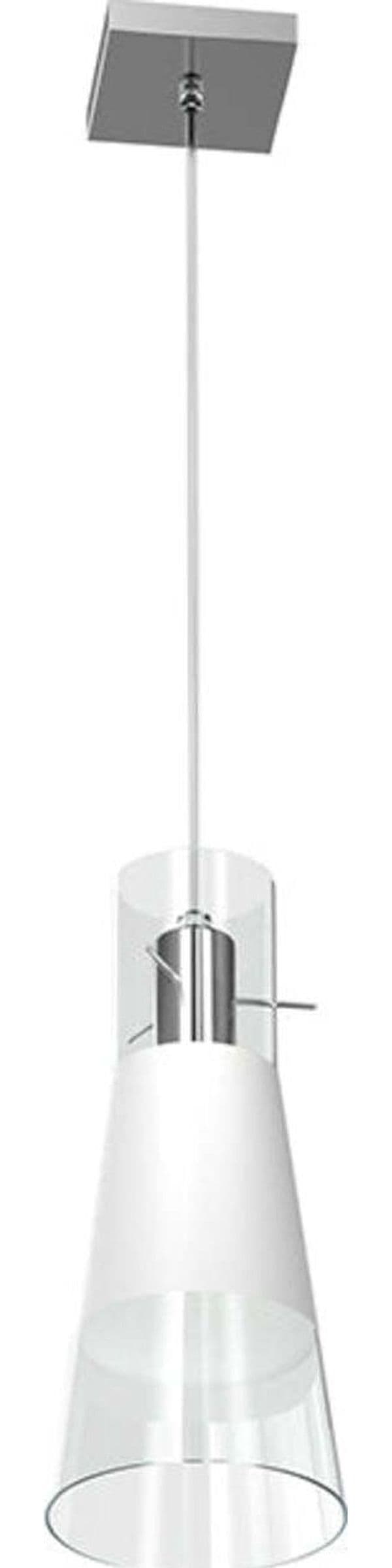 Sospensione-Contemporanea-Cone-Metallo-Cromo-Vetro-Bianco-Satinato-1-Luce-E27