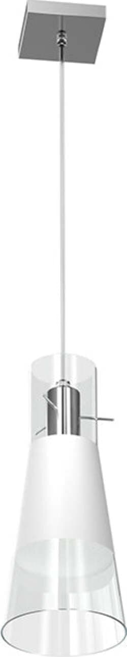 Sospensione-Contemporanea-Cone-Metallo-Cromo-Vetro-Bianco-Satinato-1-Luce-E27