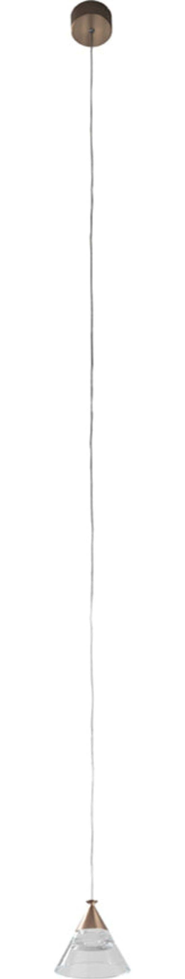 Sospensione-Contemporanea-Cony-Metallo-Oro-Rosato-Led-7W