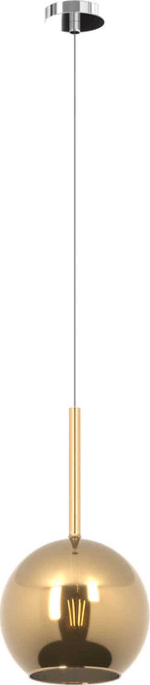Sospensione-Contemporanea-Future-Metallo-Cromo-Vetro-Oro-1-Luce-E27-D.20Cm