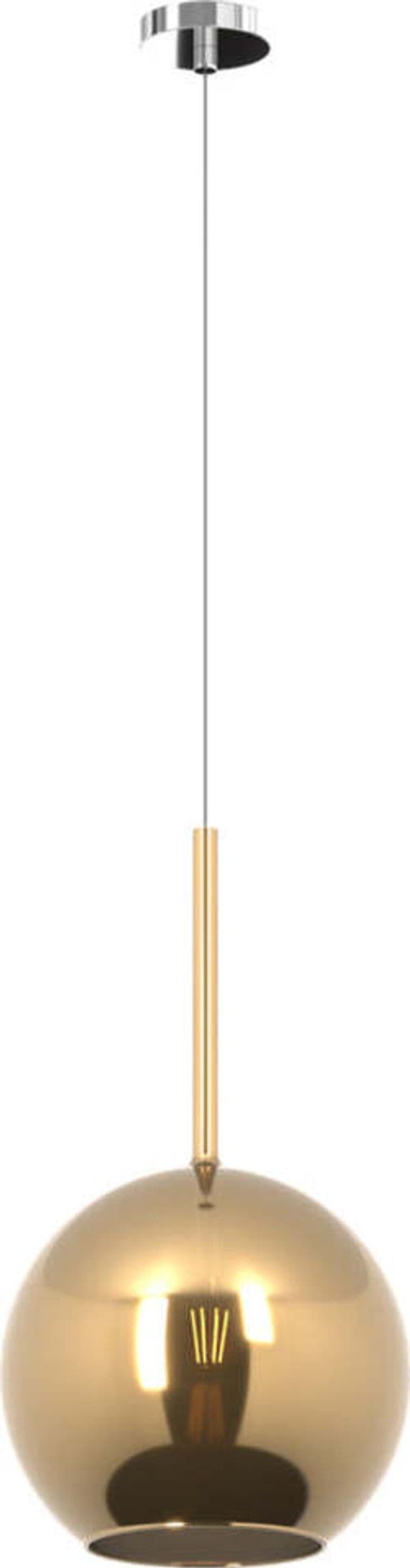 Sospensione-Contemporanea-Future-Metallo-Cromo-Vetro-Oro-1-Luce-E27-D.25Cm