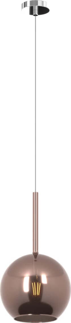 Sospensione-Contemporanea-Future-Metallo-Cromo-Vetro-Rame-1-Luce-E27-D.20Cm